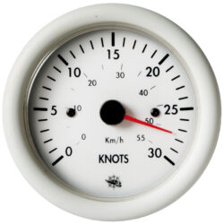 Spidometro 0-30 nodi 12 V bianco